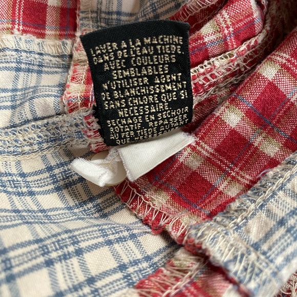 Vintage Eddie Bauer Patchwork Long Sleeve Button Down Shirt Oversized Office - Picture 5 of 7